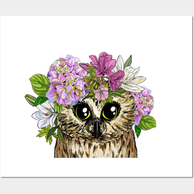 Oh, so cute Owl! Wall Art by GreenCatDesign